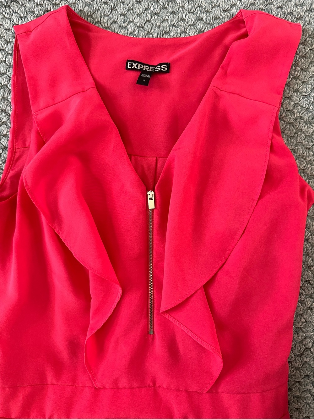 Express Bright Pink One-Piece Romper - Picture 3 of 8